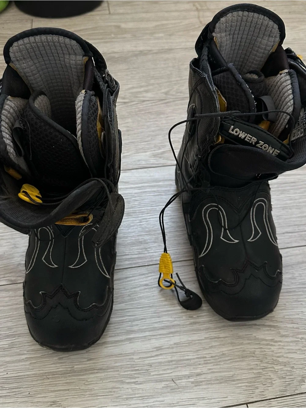IRO Women's Black Snowboard Boot with Yellow Lace Pull
